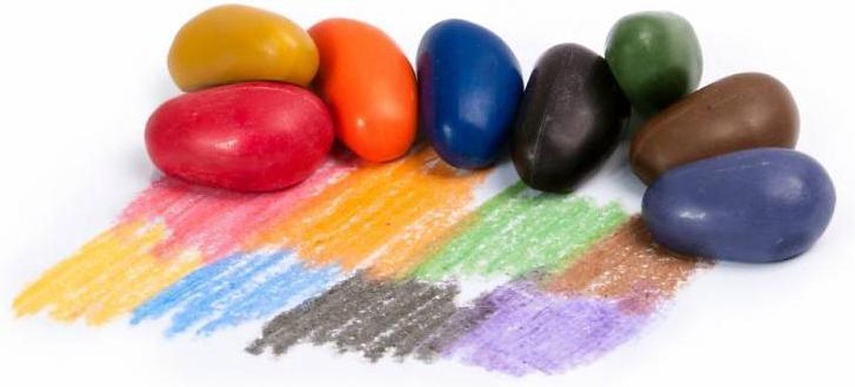 Crayon rocks - waskrijtjes - niet giftig - pengreep stimuleren - 16 stuks — afbeelding 2