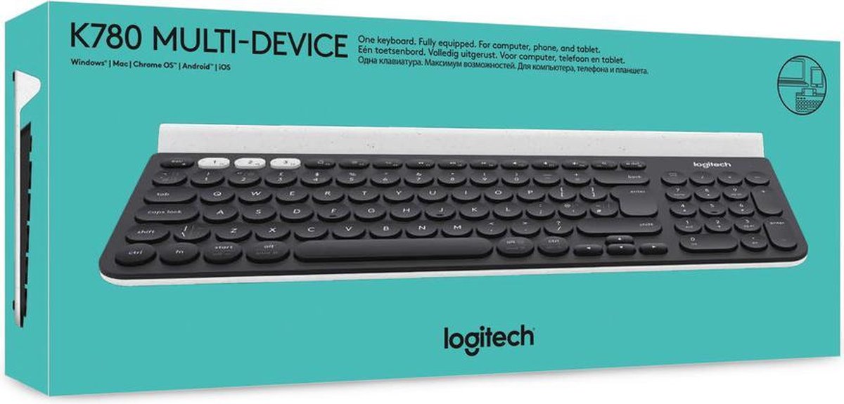 Ru Pest offset Logitech K780 - Multi-Device Bluetooth Toetsenbord - QWERTY | bol.com