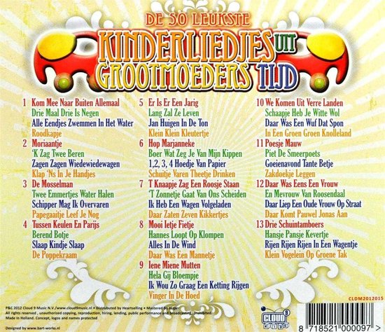Kinderliedjes Uit Grootmoeders Tijd (CD) - various artists
