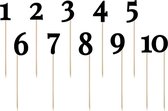Partydeco Tafelnummers op een prikker - 11 stuks - OP = OP