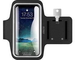 Athletix Universele Smartphone Hardlooparmband - Zwart - Sleutelhouder