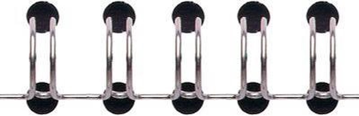 Albyco Draadbindrug, US 3:1, 34-rings, 6,4 mm, Metaal, Zilver (doos 100 stuks)
