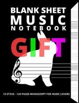 Blank Sheet Music Notebook Gift