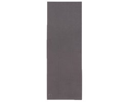 Manduka eQua Yogamat Handdoek Tunder / Grijs (67 x 183 cm) – Lichtgewicht, Super Absorberend en Sneldrogend extra Grip bij Klamme Handen en Voeten - Geschikt voor Bikram of Hot Yoga.