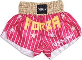 FORZA MUAY THAI BROEK - ROZE / WIT