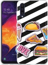 Galaxy A50 Hoesje Love Fast Food - Designed by Cazy