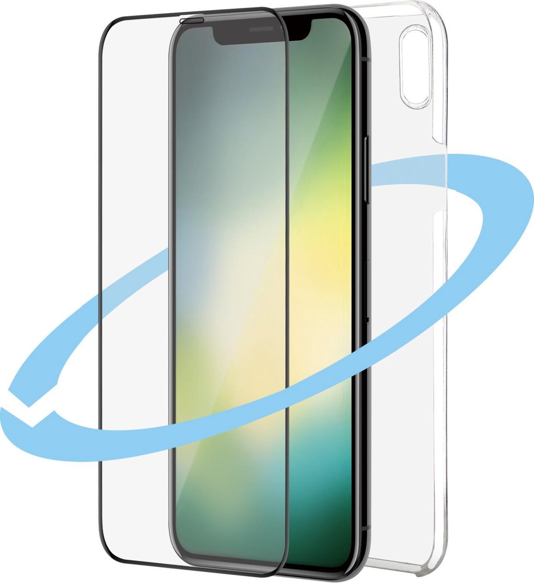 Azuri Front & Back protection pack - zwart - voor Apple iPhone Xr