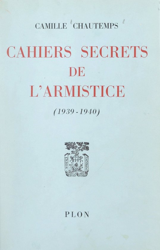 Cahiers secrets de l'Armistice - cover