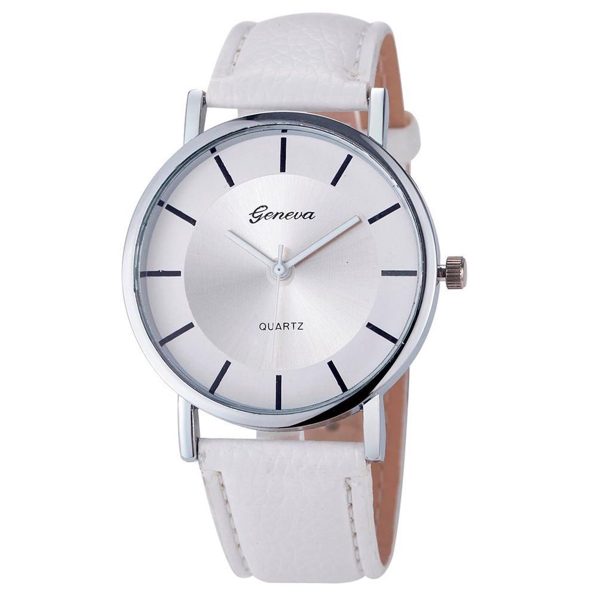 Fako Bijoux® - Horloge - Geneva - Metal - Wit