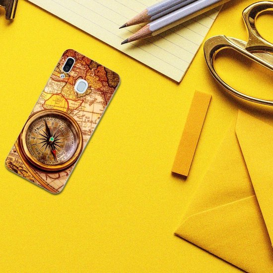 Souple Housse pour Samsung Galaxy A30 Coque Kompas