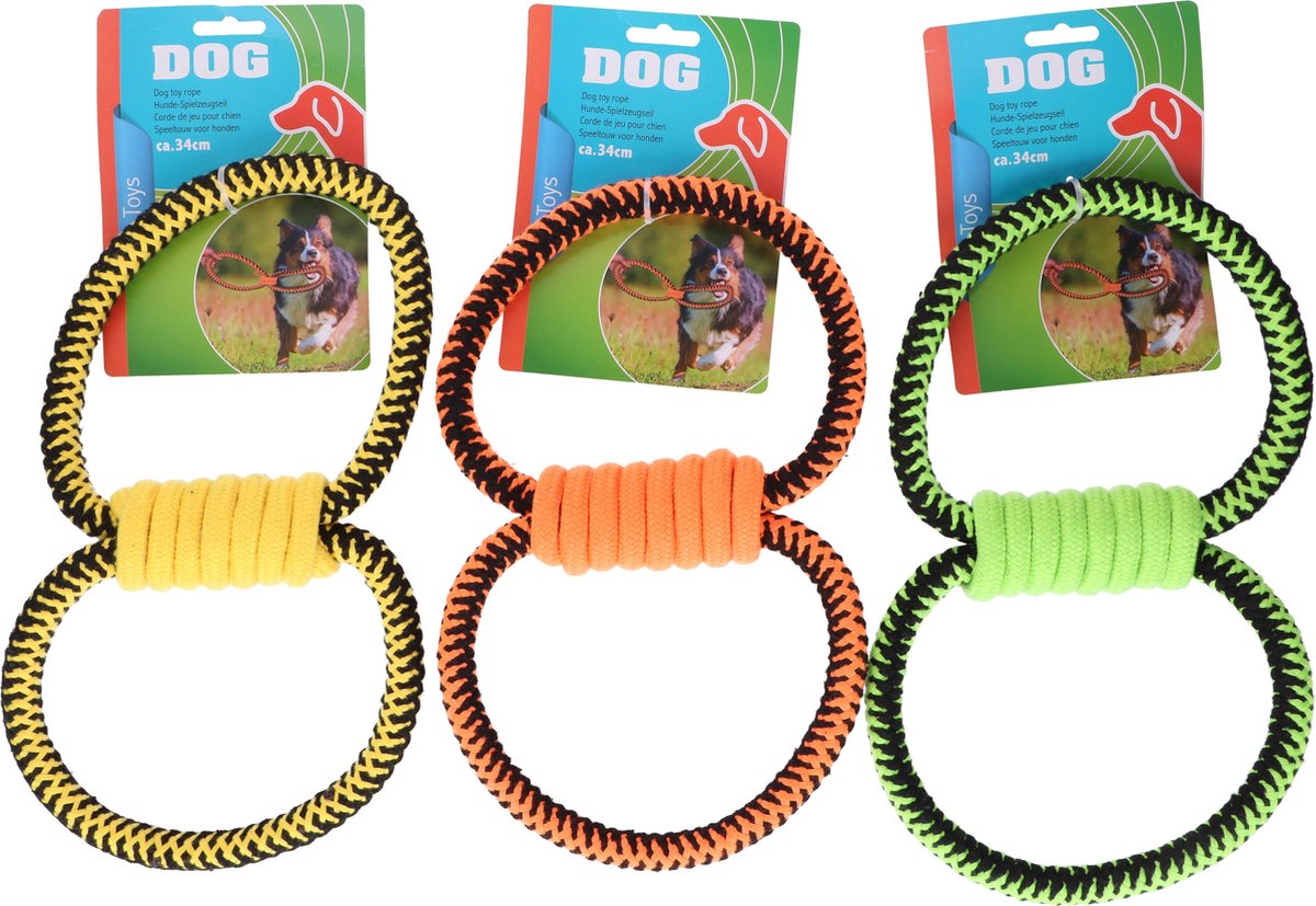 Hondenspeeltje – Hondenspeelgoed – Hondentouw – Speeltouw – Touwring – Touw voor Hond