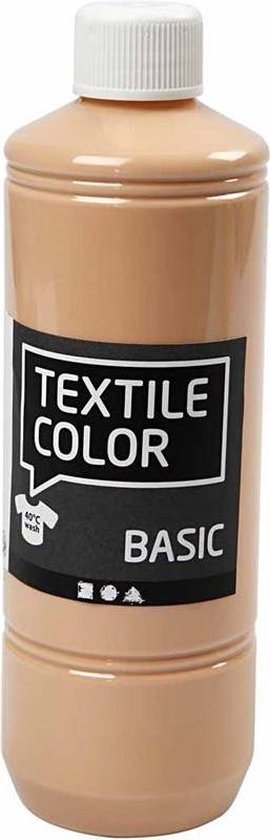 Denk vooruit terrorisme Verwant Creotime Textile Color beige textielverf - 500ml | bol.com