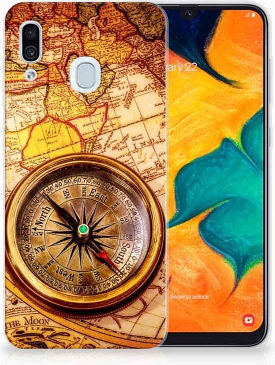 Souple Housse pour Samsung Galaxy A30 Coque Kompas