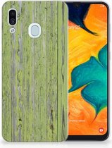 Geschikt voor Samsung Galaxy A30 | A20 TPU Hoesje Design Green Wood