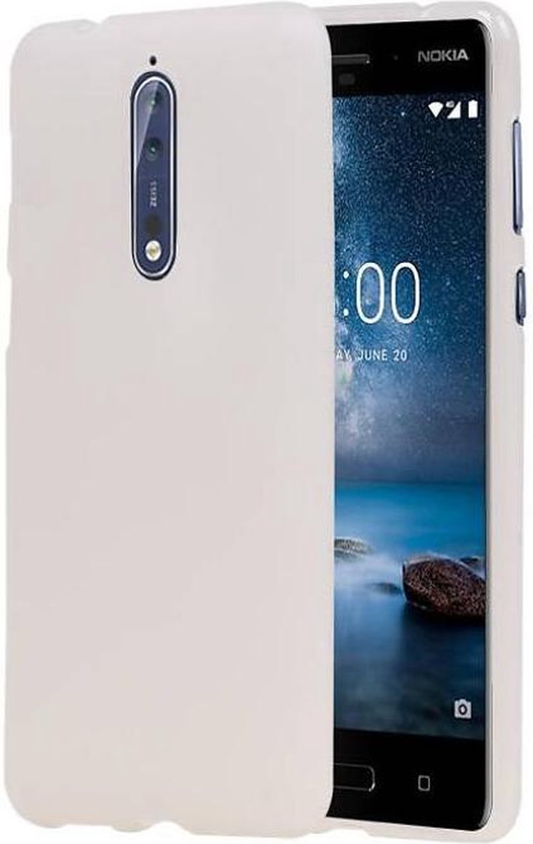 BestCases.nl Nokia 8 Design TPU back case hoesje Wit