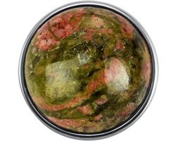 Quiges - Drukknoop Mini 12mm Natuursteen Groen - EBCMK159