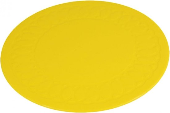 Anti-slip matten rond - 19 cm geel - Able2