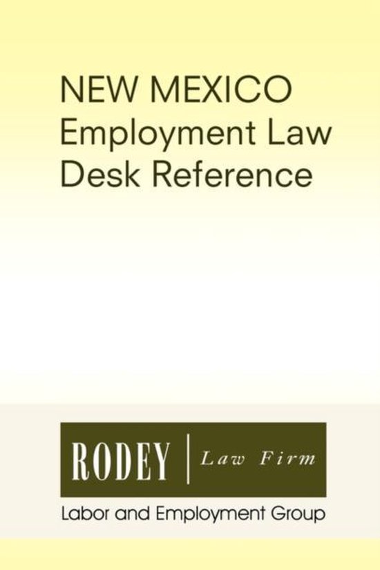 New Mexico Employment Law Desk Reference - cover