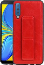 Coque Rigide Grip Stand pour Samsung Galaxy A7 (2018) Rouge