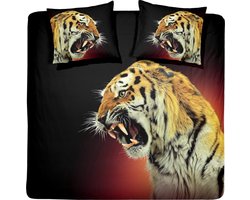 Damai El Tigre - Dekbedovertrek - 240x200/220 cm - Lits-jumeaux - Gold