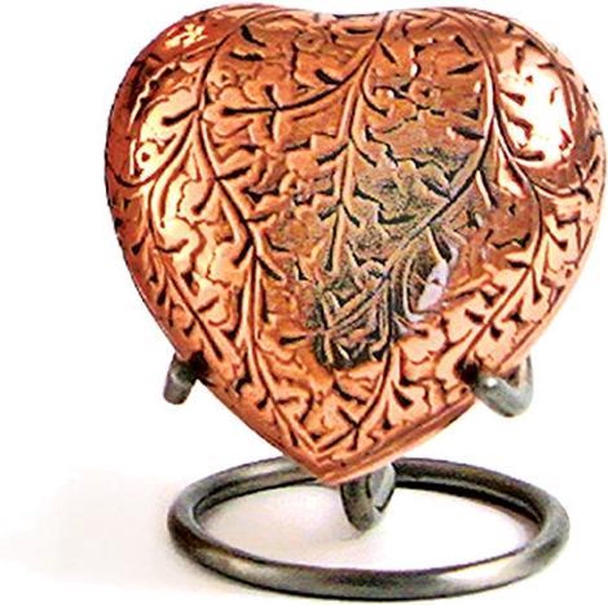 Urnencenter© Oak Copper Hartjes urn - Urn - Urn voor as - Urn Hond - Urn Kat - Urn Deelbewaring - Mini Urn - Kunstobject - 50 ml