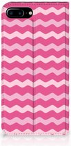 iPhone 7 Plus | 8 Plus Stand Case Hoesje Waves Pink
