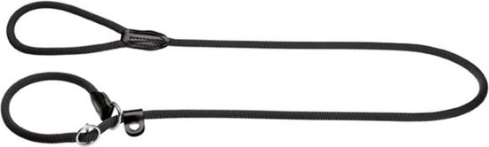 Hunter Retrieverlijn met Stop Freestyle - Hondenriem - Zwart - 0,8 cm x 170 cm