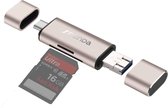 Seenda 3-in-1 USB-C / Type-C & Micro USB & USB 3.0 Aluminium geheugen / OTG-kaartlezer (goud)
