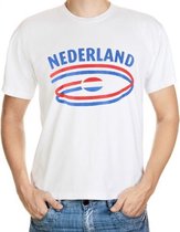 Wit heren t-shirt Nederland L
