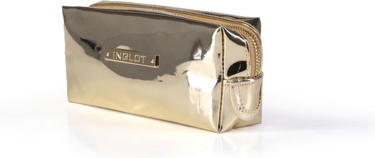 INGLOT Cosmetic Bag Crocodile Leather Pattern Gold (R24245)