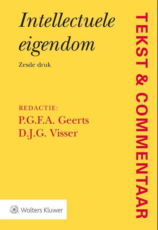 Tekst & Commentaar  -   Intellectuele eigendom - cover