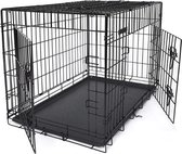 MIRA Home - Bench voor honden - Bench - Draagbaar - Opklapbaar - Zwart - 106 x 77,5 x 70