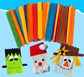 Pride Kings® Houten stokjes | Gekleurde houten stokjes om mee te knutselen of te spelen | Creëer leuke ontwerpen | 6 verschillende kleuren | 250 stuks