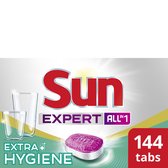 Sun All-in-1 Extra Hygiene vaatwastabletten - 6x24 tabs - Actieve kalkverwijdering
