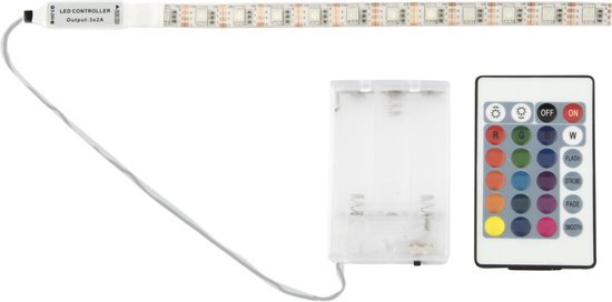 sensor dump ik heb honger Groenovatie RGB LED Strip - 3xAA Batterijen - Waterdicht 65 - Onderbouw -  250 mm | bol.com