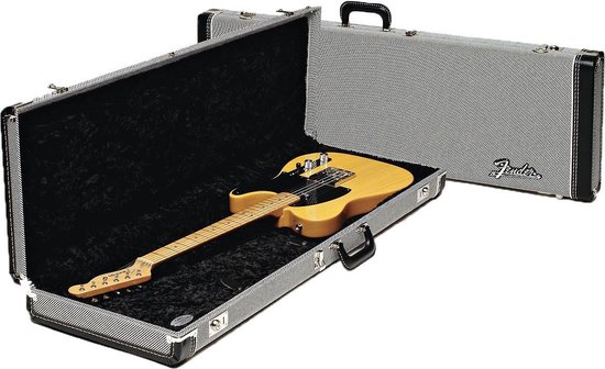 Overredend Zuivelproducten Schatting Fender Deluxe Hardshell Case Tweed Black elektrische gitaarkoffer | bol.com