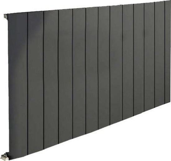 anker congestie Oppervlakkig Design radiator horizontaal aluminium mat antraciet 60x123cm 1443 watt -  Eastbrook... | bol.com