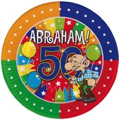 50 Jaar Abraham Knalfeest Borden - 8 stuks