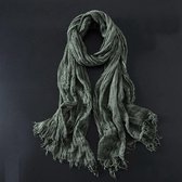 Shawl Linnen Olive Green | Zachte Shawl 100 x 200 cm.