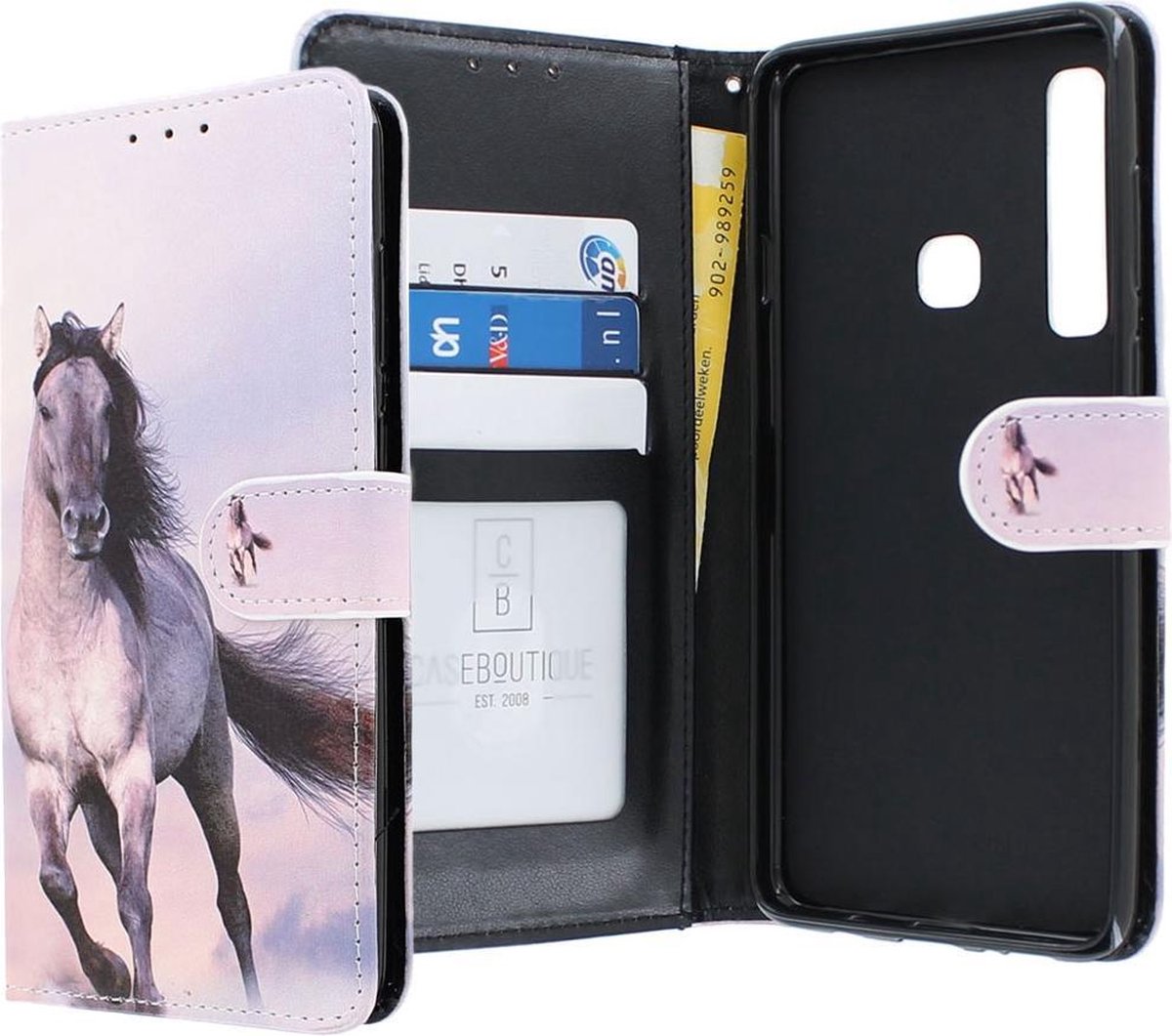 Samsung Galaxy A9 2018 Bookcase hoesje - CaseBoutique - Paard Paarden print - Kunstleer