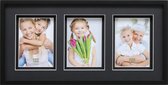 Deknudt Frames multifotolijst S67NK2 P3 - zwarte passe-partout - 15x20