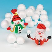 Voordeelpakket ballen van polystyreen - piepschuim vormen - basis knutselmateriaal voor kinderen en volwassen om te schilderen en versieren (36 stuks)