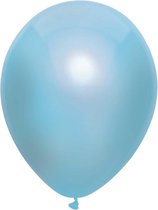 10x Blauwe metallic ballonnen 30 cm