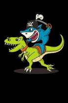 Pirate Shark Riding A Dinosaur