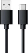 RealPower USB Type-C oplaadkabel, 60 cm, USB type C oplaadkabel en datakabel USB C snellaadkabel voor Samsung Galaxy S10/S9/S8+, Huawei P30/P20, Google Pixel, Sony Xperia XZ, OnePlus 6T - zwart