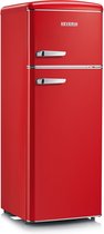 Bol.com Severin 8930 - Koelvriescombinatie vrijstaand - retro koelkast - rood aanbieding