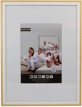 Tweekleurige Houten Wissellijst - Fotolijst - 18x24 cm - Helder Glas - Wit / Blank - 20 mm