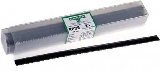 Unger RP35 Soft wisserrubber 25 stuks in plastic verpakking, één rubber ligt ernaast.