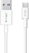 V-tac VT-5301 Micro-USB naar USB Kabel - 1 meter - wit