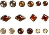 Deco brads, afm 8-18 mm, bruin, 16div